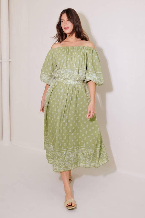 THE MORE THE MERRIER WOVEN FULL MIDI SKIRT