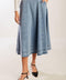 AT FIRST GLANCE DENIM MIDI SKIRT