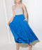SIMPLY SPELLBOUND BLUE WOVEN FULL MIDI SKIRT