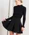 NIGHT SHIFT BLACK WOVEN MINI SKIRT