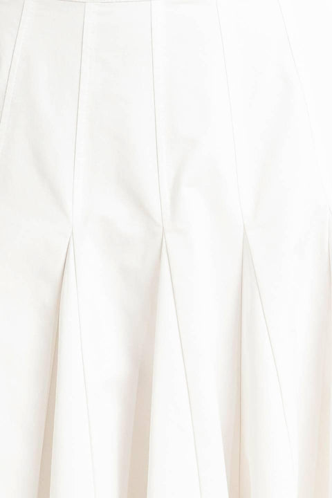 PALE FRAME WHITE WOVEN CIRCLE SKIRT