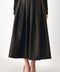 AUTUMN ELEGANCE BROWN TEXTURED BELTED MIDI SKIRT