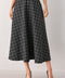 MONOCHROME CHECK FULL-SWEEP MIDI SKIRT