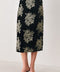 GILDED VELVET BLACK/GOLD JACQUARD MIDI SKIRT