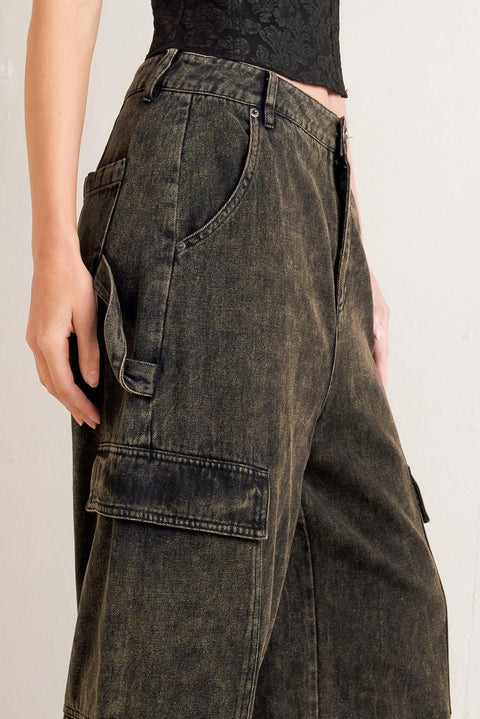 CAN'T BLAME ME GARGO DENIM PANTS
