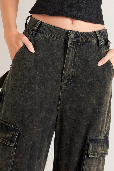 CAN'T BLAME ME GARGO DENIM PANTS