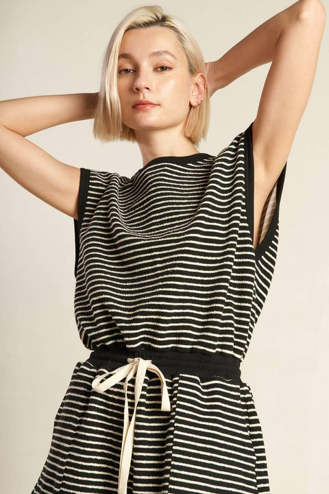 SUNSET COVE STRIP ROMPER