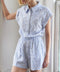 LOST IN THOUGHT WOVEN ROMPER