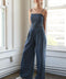 STOLEN GLANCES DENIM JUMPSUIT