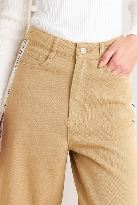 ELEGANT ELEVATION WOVEN TWILL PANTS