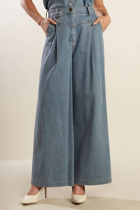 WONDERING WHY LIGHT DENIM PANTS