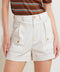 SIMPLY MINE CREAM WOVEN SHORT