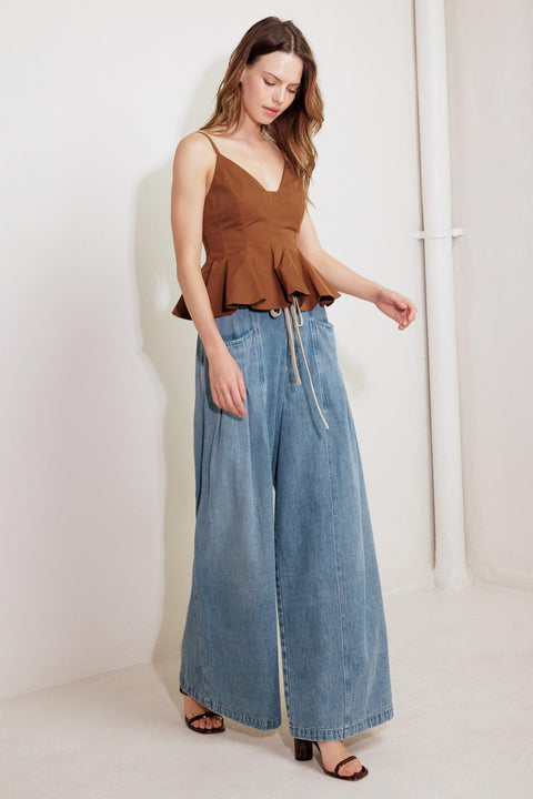 CALM & COLLECTED BLUE DENIM PANTS