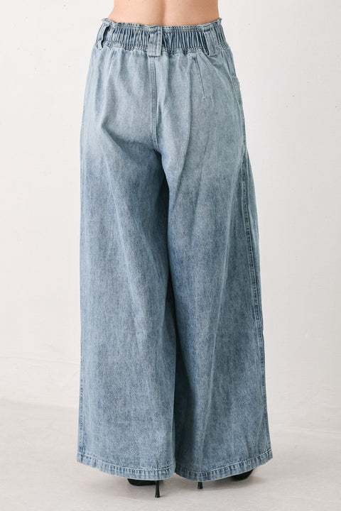CALM & COLLECTED BLUE DENIM PANTS