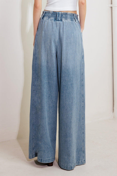CALM & COLLECTED BLUE DENIM PANTS