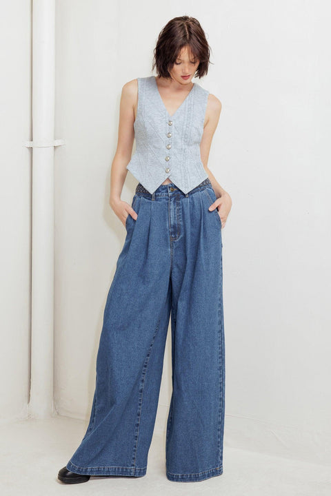 WESTERN RIVET DENIM PANTS