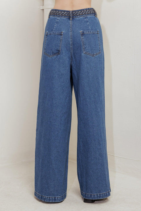 WESTERN RIVET DENIM PANTS