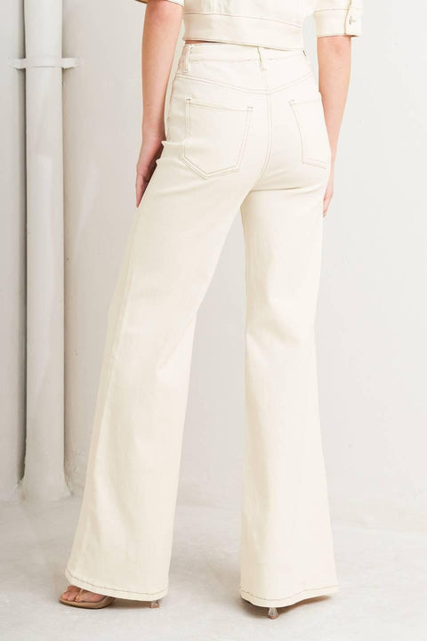 MODERN NEUTRAL TWILL PANTS