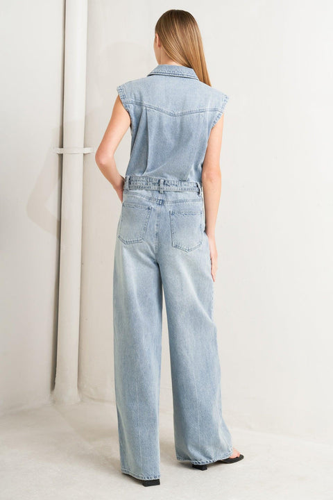 ON MY WAY DENIM JUMPSUIT