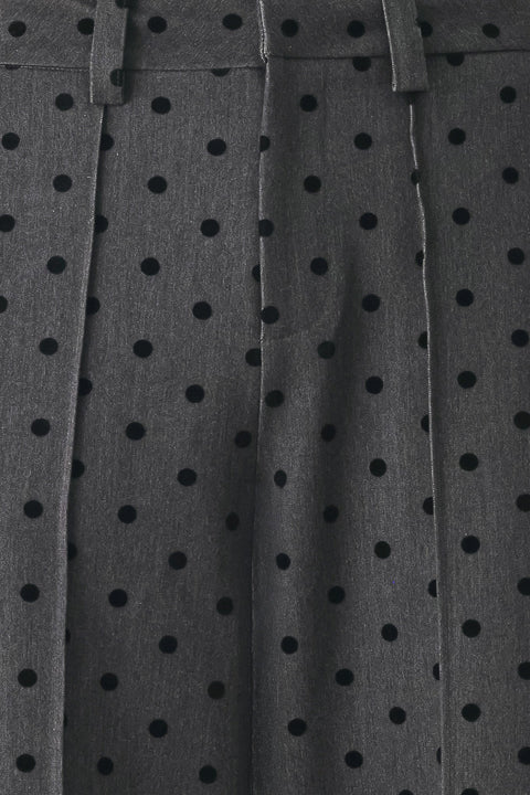 CHARCOAL DOT CHARCOAL WIDE-LEG PANTS