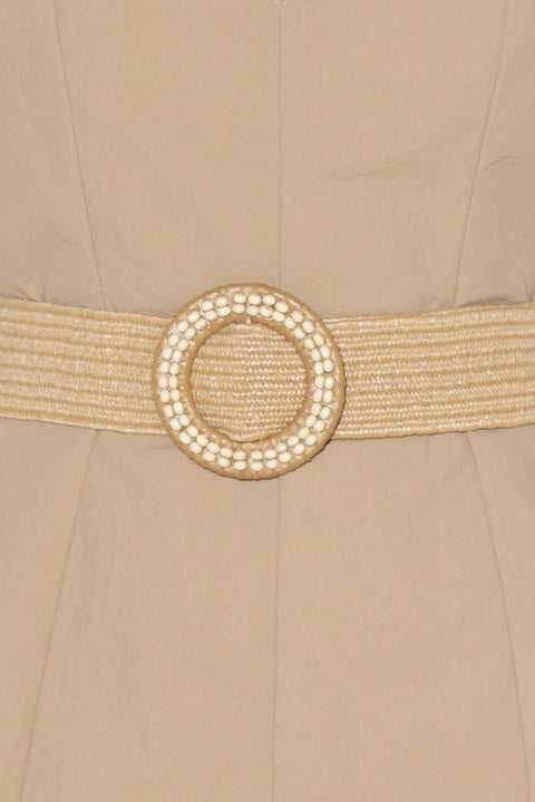 NEUTRAL GODDESS WOVEN JUMPSUIT