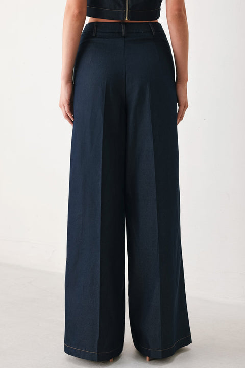 YACHT CLUB WOVEN WIDE LEG PANTS