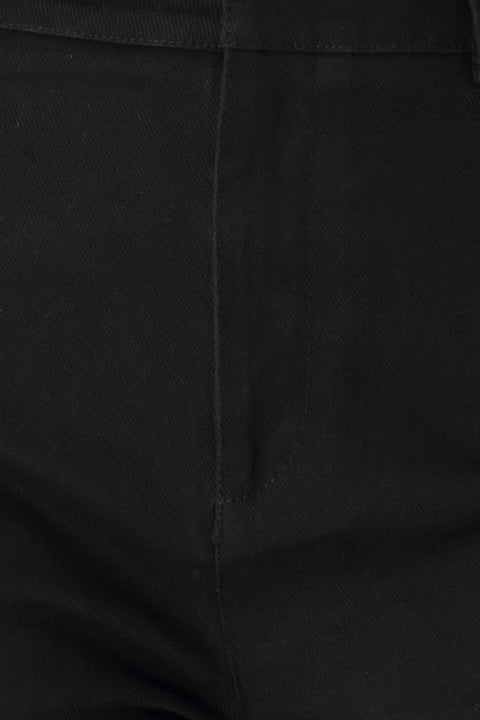 DENIM AUTHORITY BLACK DENIM WIDE-LEG PANTS