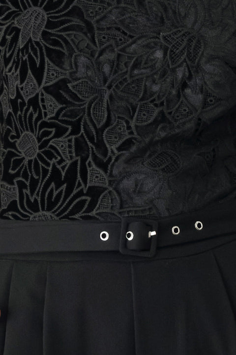 AFTER DARK LACE WIDE LEG JUMPSUIT