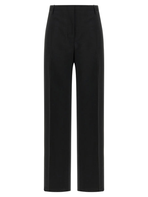 Fendi Black Wool And Mohair Pants