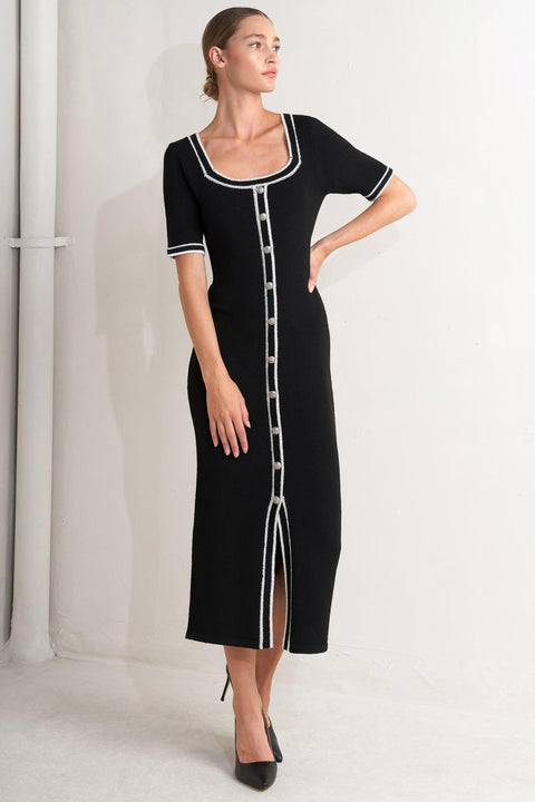 MODERN CLASSIC SWEATER KNIT MIDI DRESS