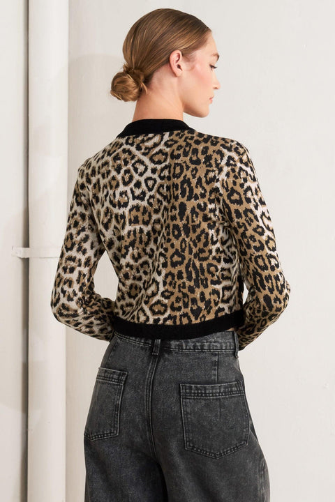 URBAN GODDESS LEOPARD SWEATER CARDIGAN