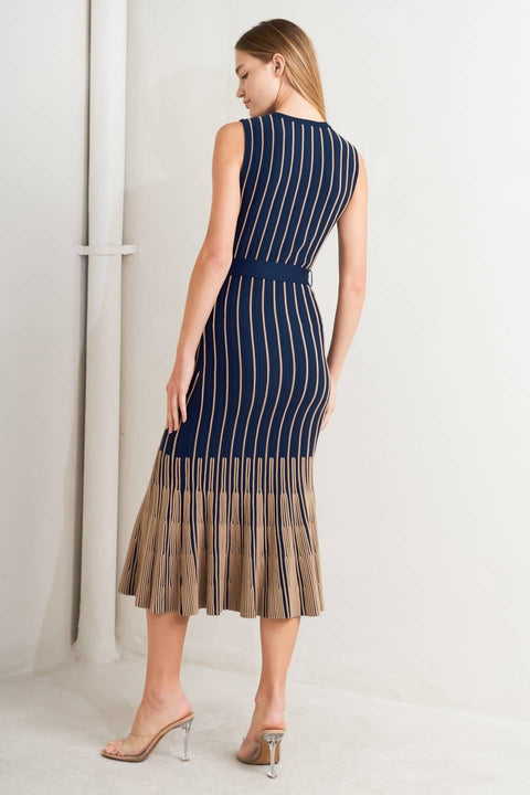 SMOOTH WEIGHTED FEEL KNIT MIDI DRESS