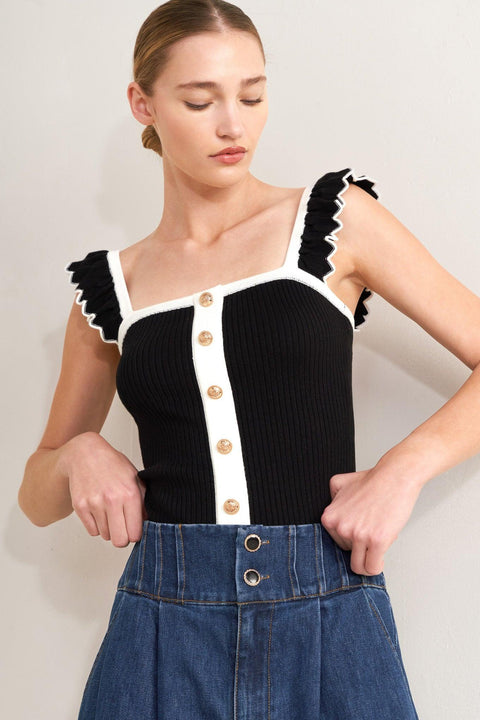 COFFEE DATE CHIC SWEATER KNIT TOP