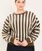 CAPPUCCINO VERTICAL STRIPE KNIT TOP