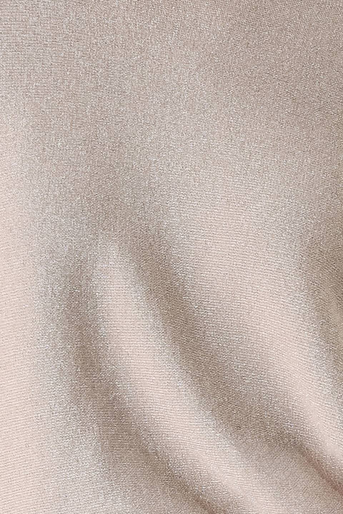 TAUPE SHIMMER METALLIC TAUPE BATWING SWEATER TOP