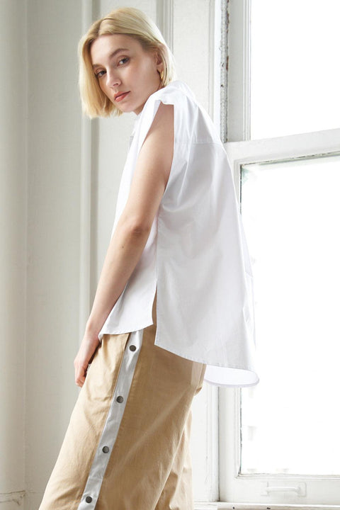 MUCH TO CELEBRATE POPLIN TOP