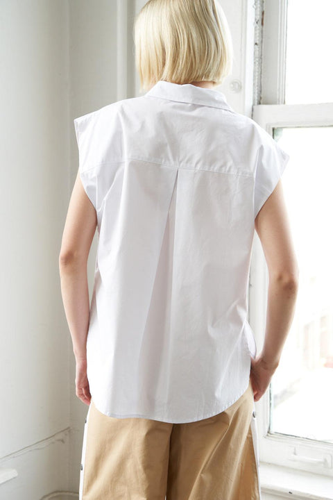 MUCH TO CELEBRATE POPLIN TOP