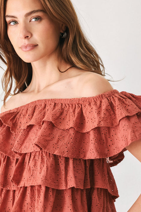LOVELY EXISTENCE OFF SHOULDER TOP