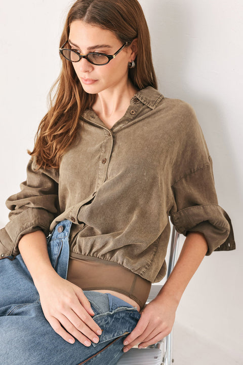 PARK AVENUE WOVEN BODYSUIT