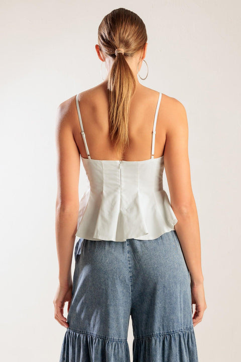 IT'S PERFECT TIMING WOVEN CAMI TOP