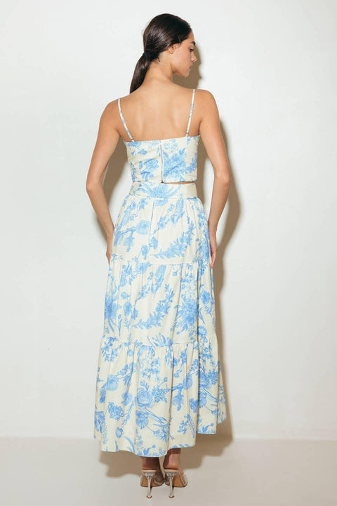 URBAN CHARM WOVEN CAMI TOP AND SKIRT SET