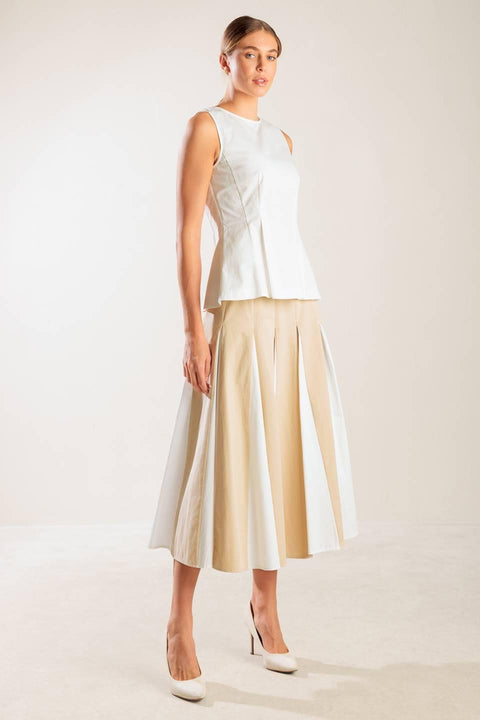 FIRST DATE WHITE WOVEN TOP