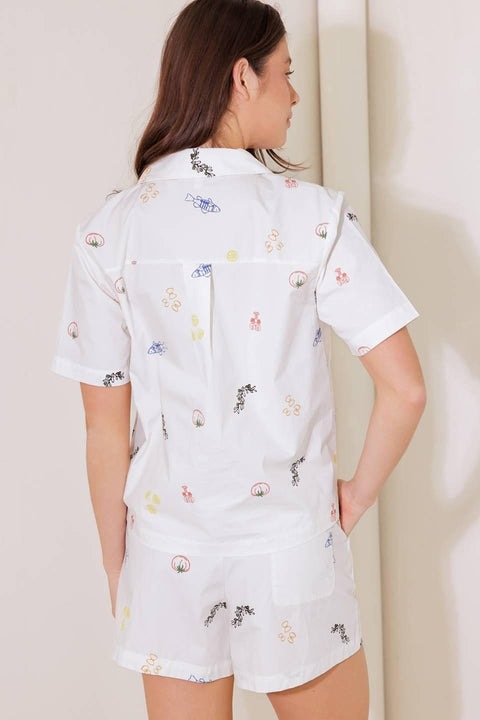 AFTER HOURS WHITE WOVEN TOP