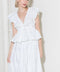SLOW DOWN IN WHITE WOVEN TOP