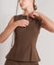 MONDAY FLOW BROWN WOVEN TOP