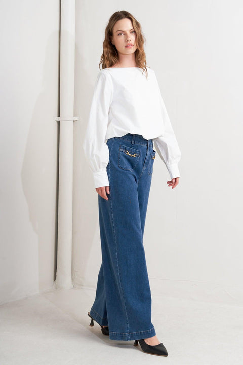 LAUREN TOUCH WOVEN TOP