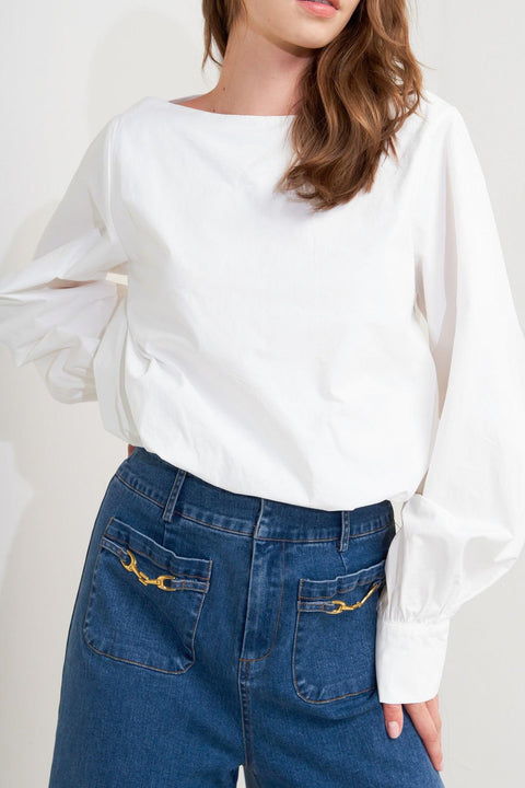 LAUREN TOUCH WOVEN TOP