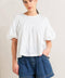 WHITE DREAM PUFF WOVEN TOP