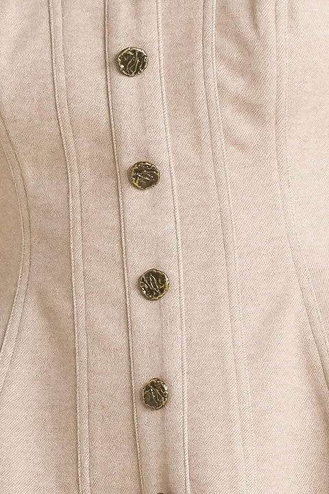 MODERN CORSET MOCHA KNIT TOP
