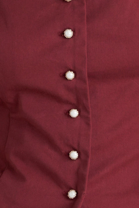 AMOUR SCALLOP WOVEN TOP